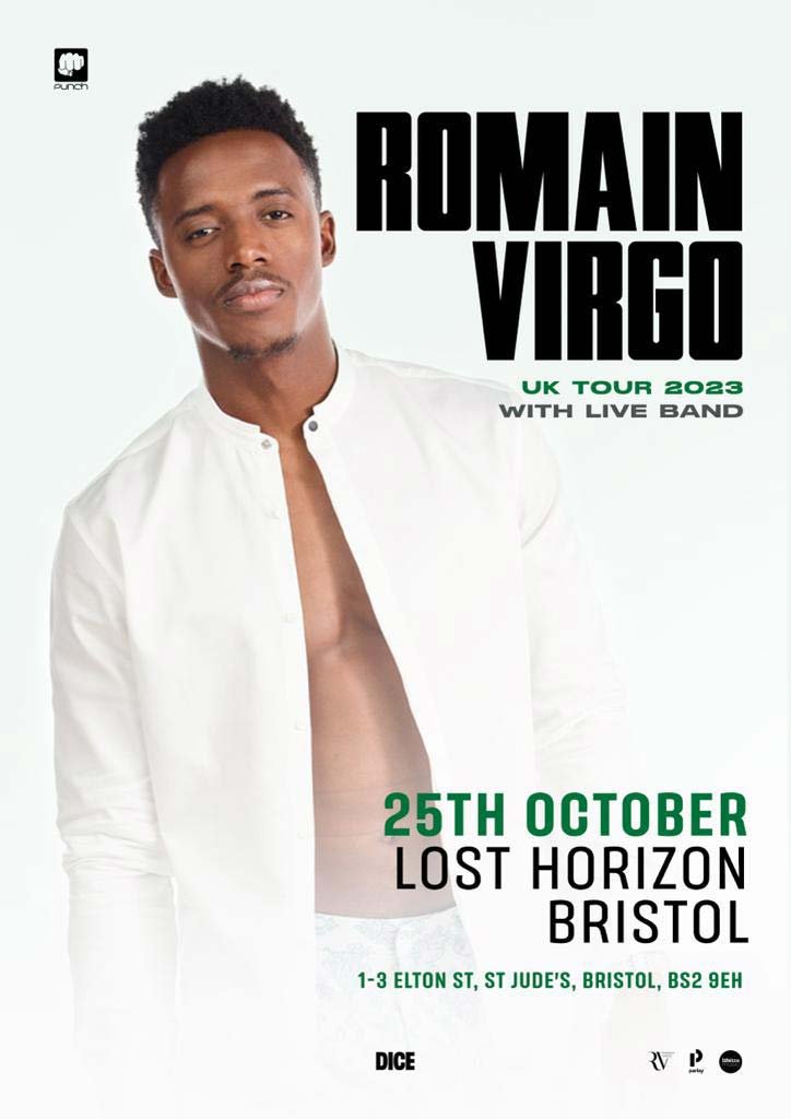 Romain Virgo at Lost Horizon in Bristol on 25th October 2023